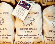 Load image into Gallery viewer, Premium New Zealand Organic Wool Jumbo Dryer Balls