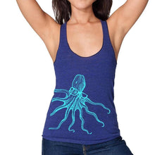 Load image into Gallery viewer, Octopus Wearing Glasses, Racerback Tank Top