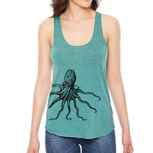 Load image into Gallery viewer, Octopus Wearing Glasses, Racerback Tank Top